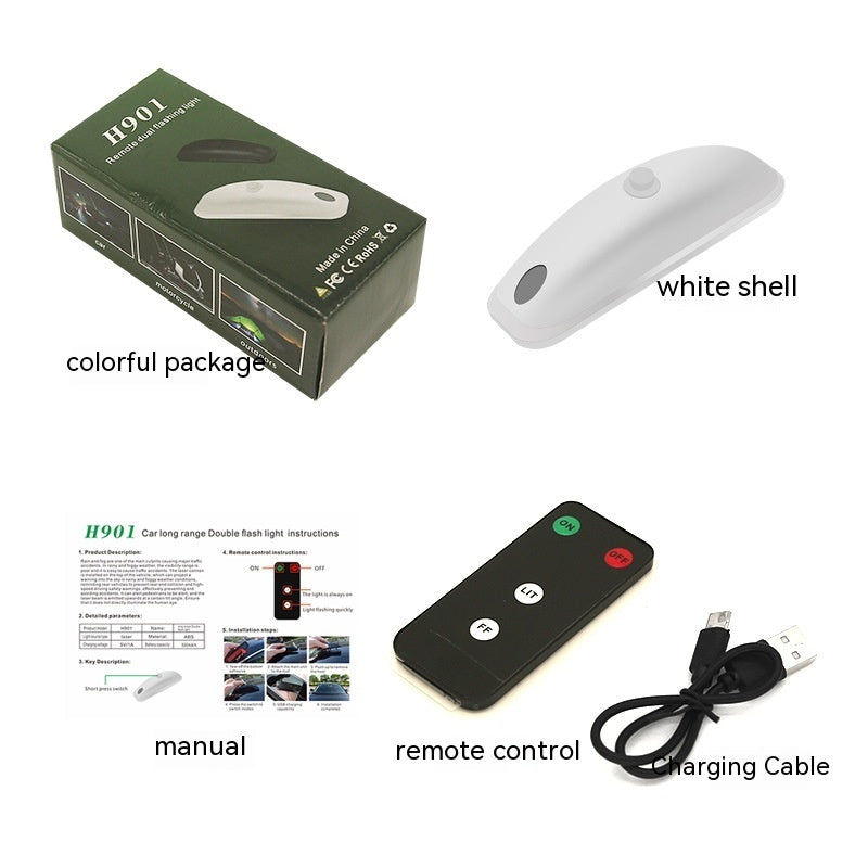 Car Remote-Controlled Strobe Light – Anti-Collision Pilot Light for Rain & Fog Safety - AutoBits