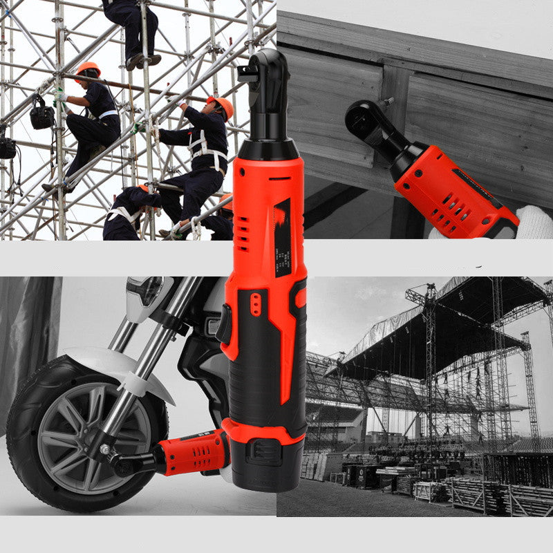 Electric ratchet wrench with fast charging and 12V lithium power supply