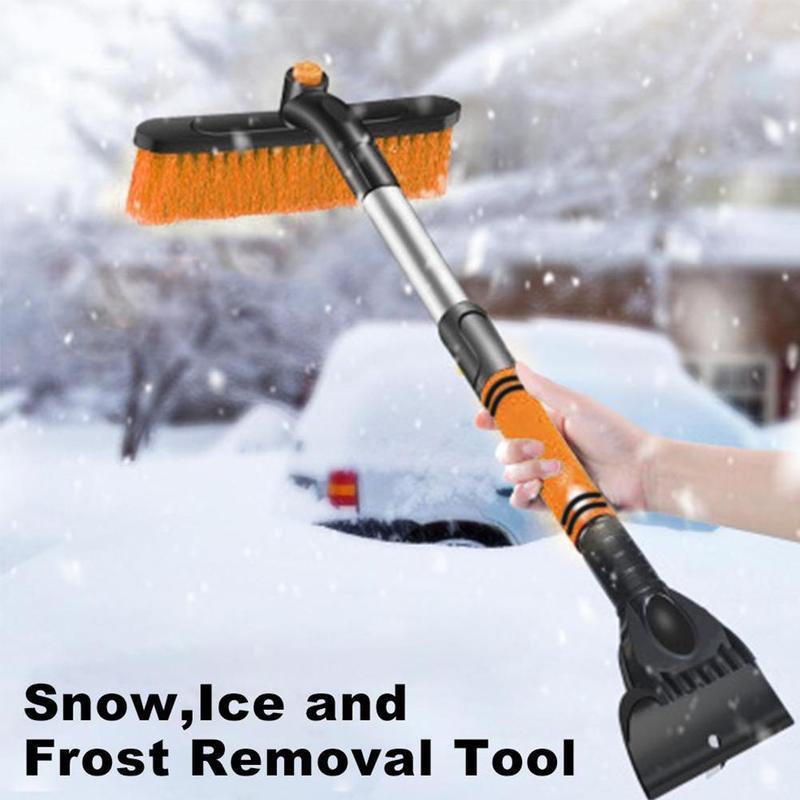 Car Cleaning Brush & Ice Scraper – Detachable Snow Shovel & Extendable Windshield Brush - AutoBits