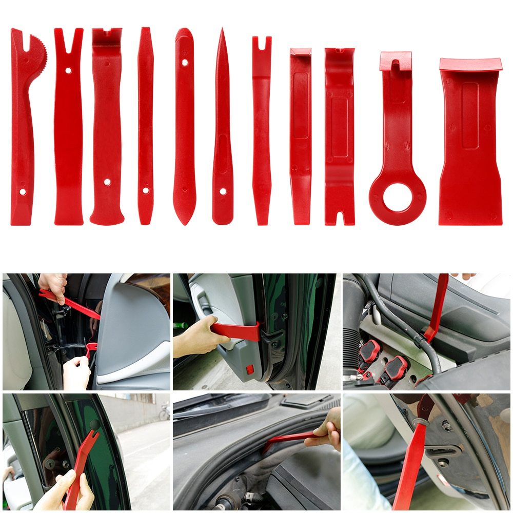Plastic 19pcs Car Radio Panel Trim Dashboard Removal Set - AutoBits