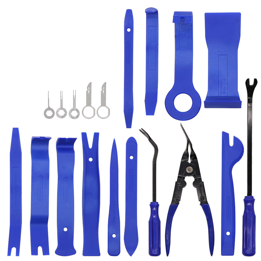 Plastic 19pcs Car Radio Panel Trim Dashboard Removal Set - AutoBits