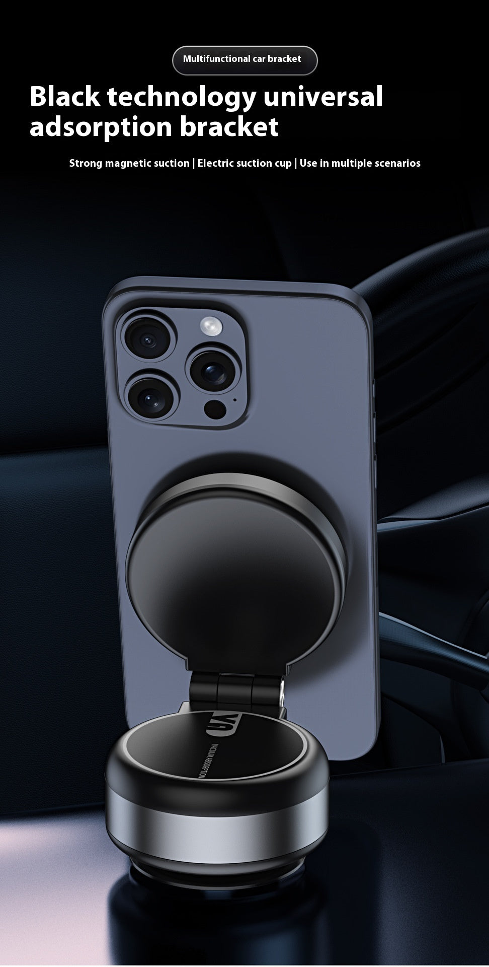 Magnetic Car Phone Holder – Strong Suction & 360° Rotation - AutoBits