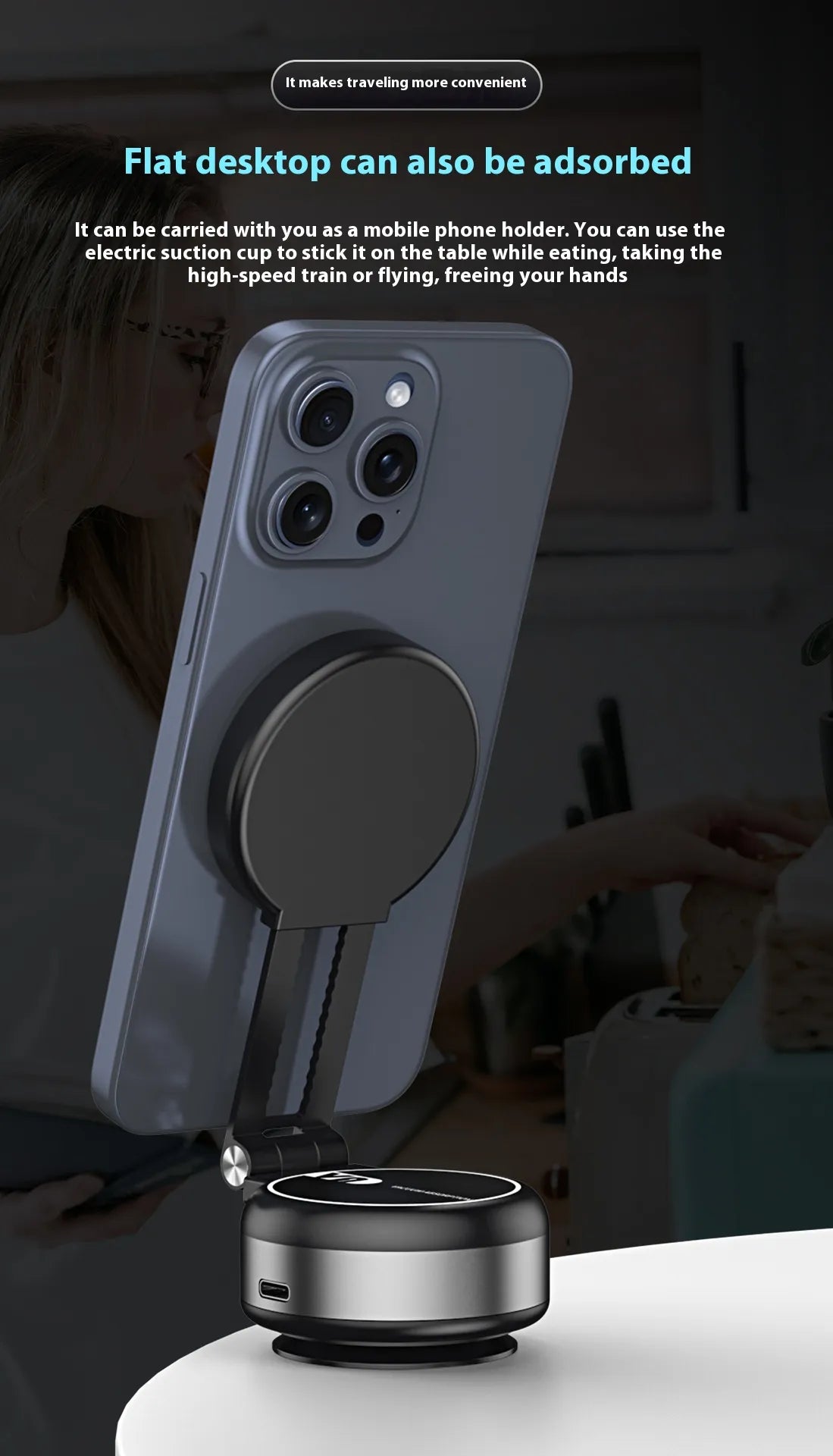 Magnetic Car Phone Holder – Strong Suction & 360° Rotation - AutoBits