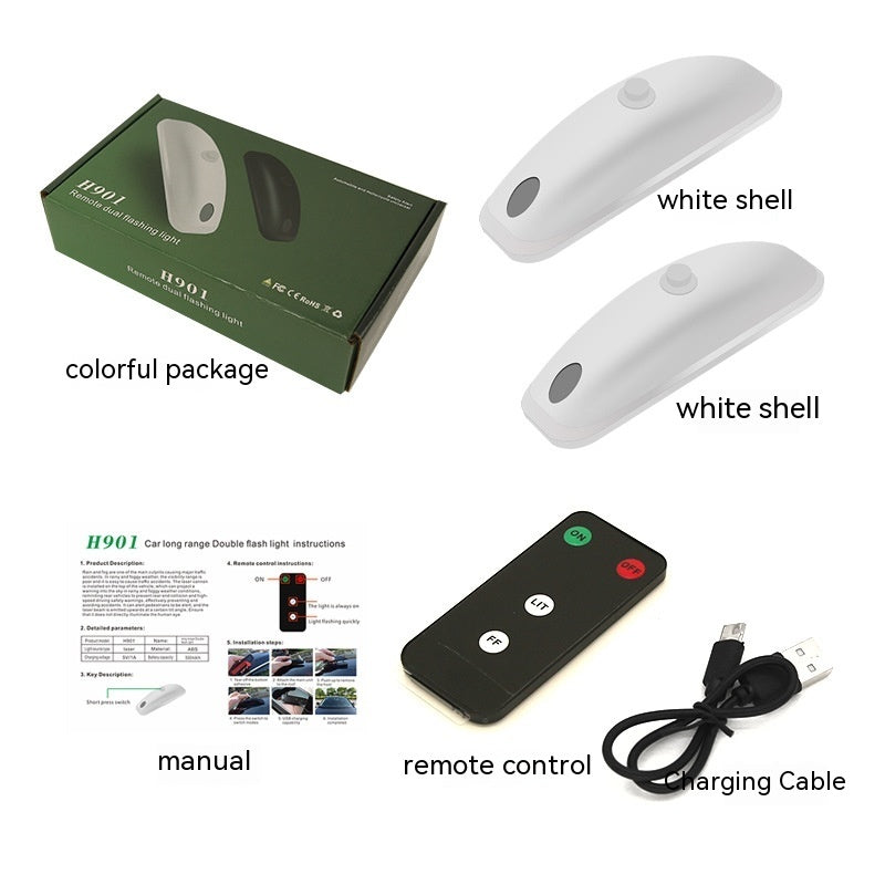 Car Remote-Controlled Strobe Light – Anti-Collision Pilot Light for Rain & Fog Safety - AutoBits