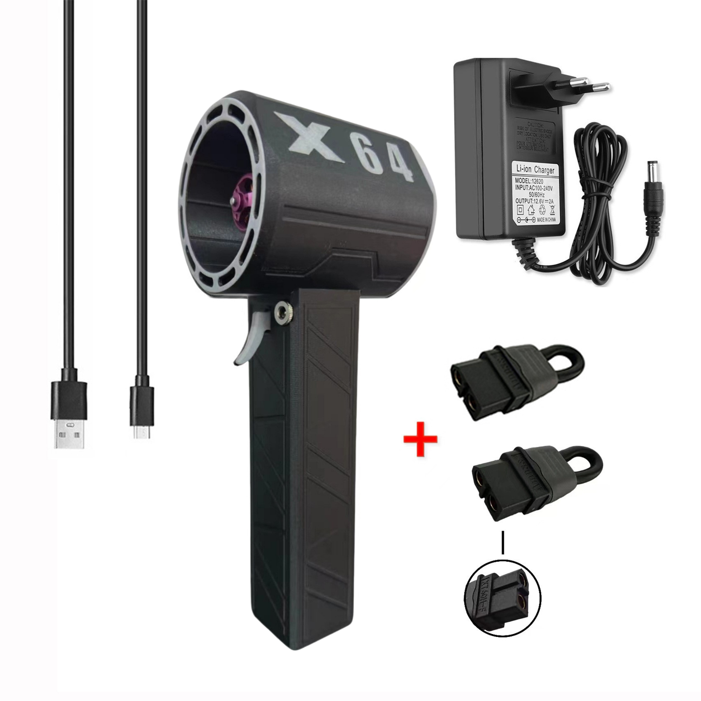 Turbo Fan Hair Dryer & Car Wash – 1400g Wind Power, Portable