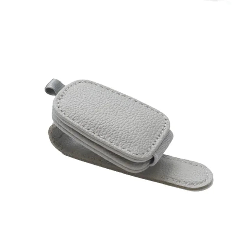 Magnetic Leather Sunglasses Holder and Ticket Card Clip - AutoBits