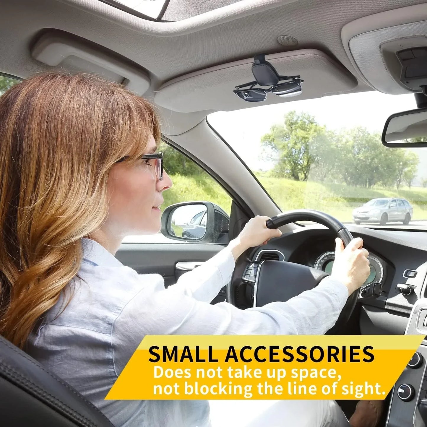 Magnetic Leather Sunglasses Holder and Ticket Card Clip - AutoBits