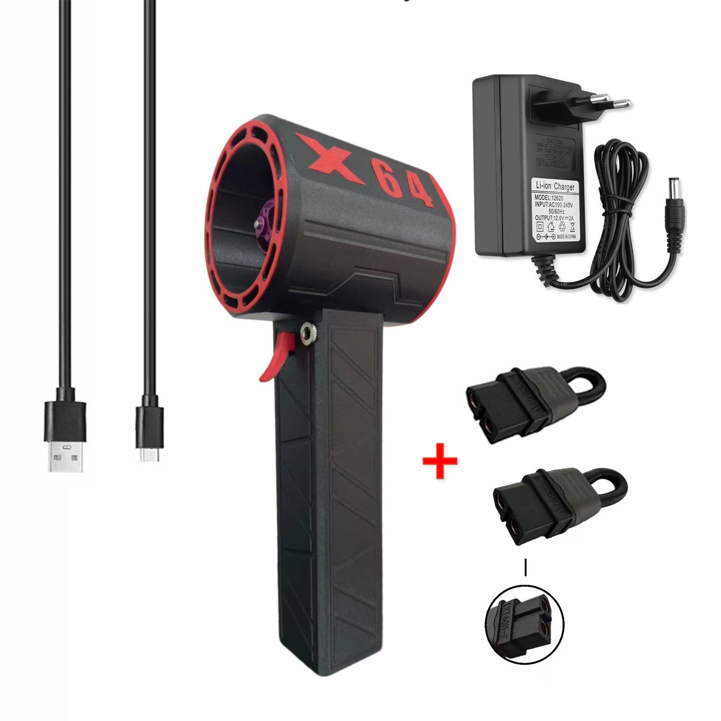 Turbo Fan Hair Dryer & Car Wash – 1400g Wind Power, Portable