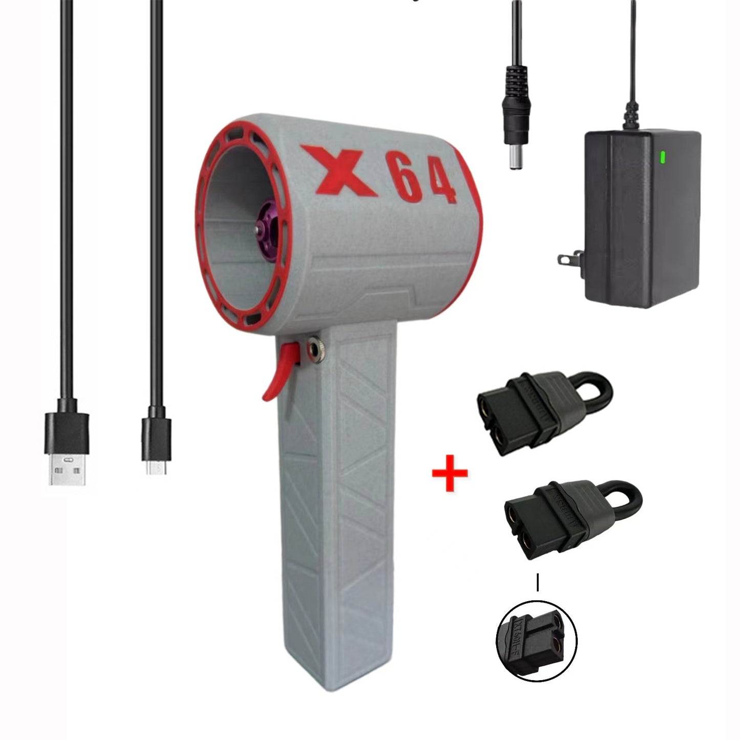 Turbo Fan Hair Dryer & Car Wash – 1400g Wind Power, Portable