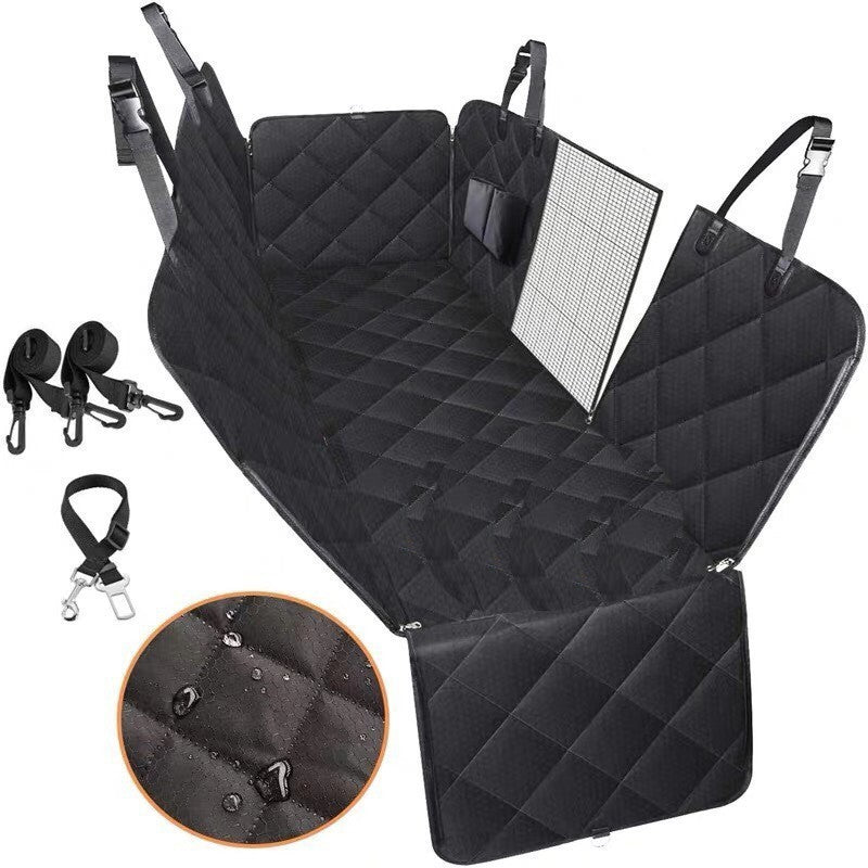 Dog Car Seat Cover: Mesh Hammock with Zipper and Pocket - AutoBits