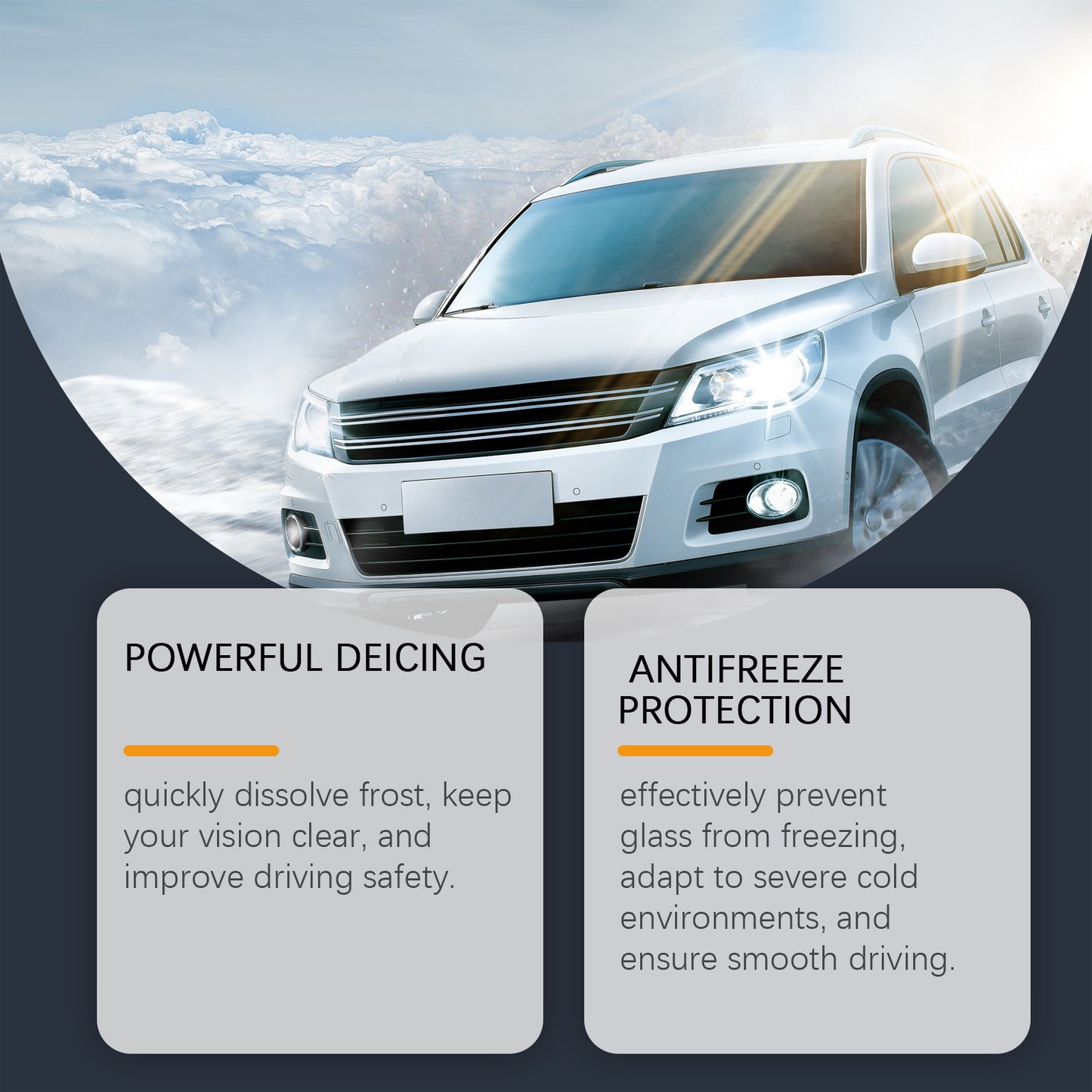 Car Windshield Deicer & Antifreeze – Quick Ice Removal for Winter Safety - AutoBits