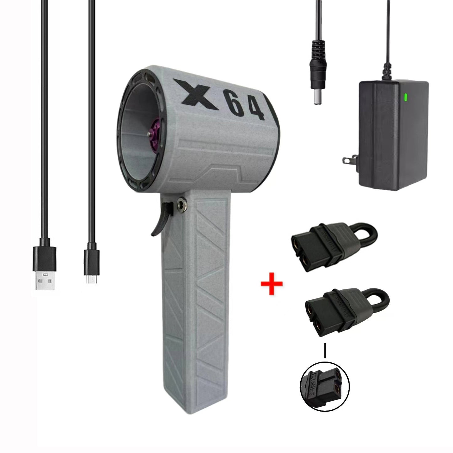 Turbo Fan Hair Dryer & Car Wash – 1400g Wind Power, Portable