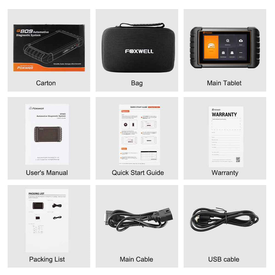 Foxwell NT809 Full System Professional Car Diagnostic Scanner | All Makes & Models | ECU Coding & Active Tests