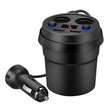 Multi-Function Digital Display Car Charger with Cigarette Lighter and Cup Holder Design - AutoBits