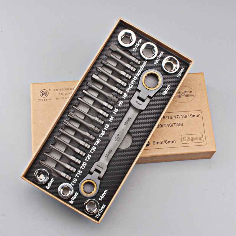 Multi-Angle Ratchet Wrench Screwdriver Set – 46-in-1 Precision Socket & Bit Kit 🛠️