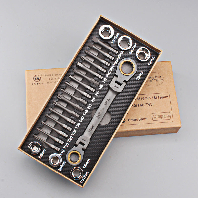 Multi-Angle Ratchet Wrench Screwdriver Set – 46-in-1 Precision Socket & Bit Kit 🛠️