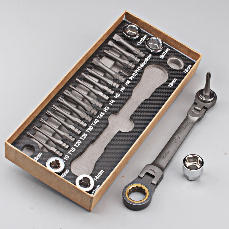 Multi-Angle Ratchet Wrench Screwdriver Set – 46-in-1 Precision Socket & Bit Kit 🛠️
