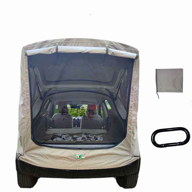 SUV Trunk Extension Tent – Waterproof Rear Camping Shelter | Mosquito Net, 4 Sizes, Night Light