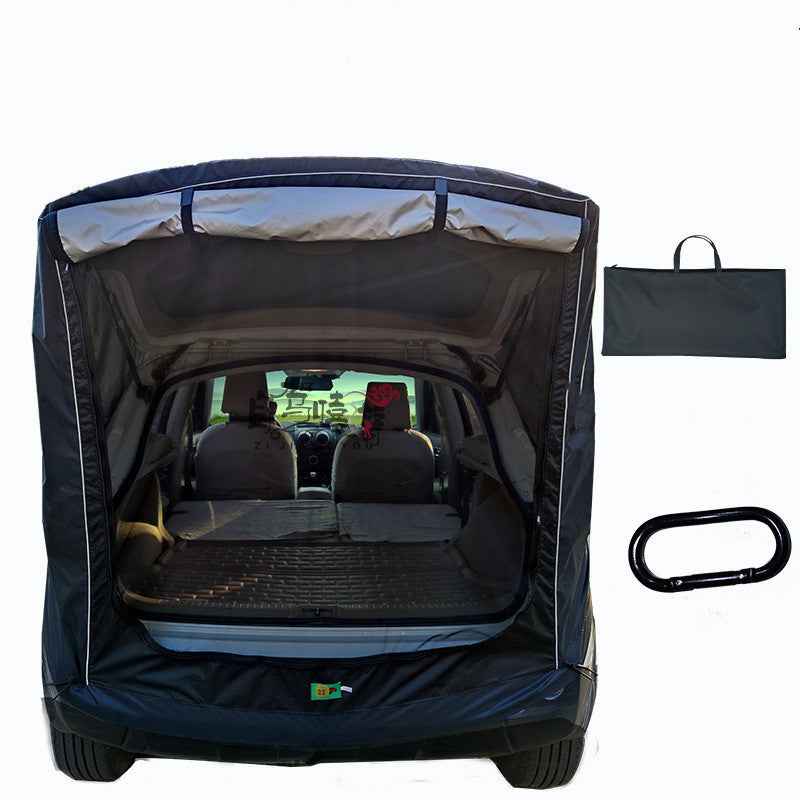 SUV Trunk Extension Tent – Waterproof Rear Camping Shelter | Mosquito Net, 4 Sizes, Night Light