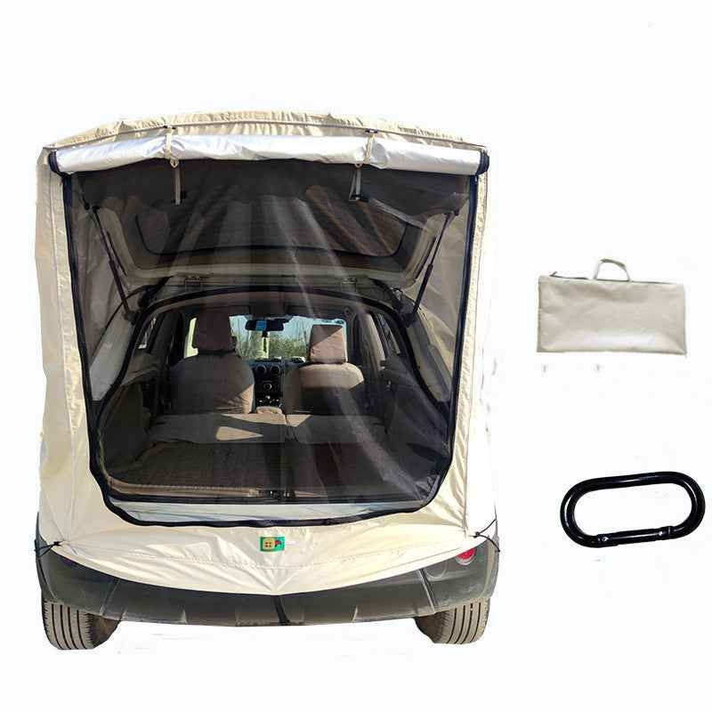 SUV Trunk Extension Tent – Waterproof Rear Camping Shelter | Mosquito Net, 4 Sizes, Night Light