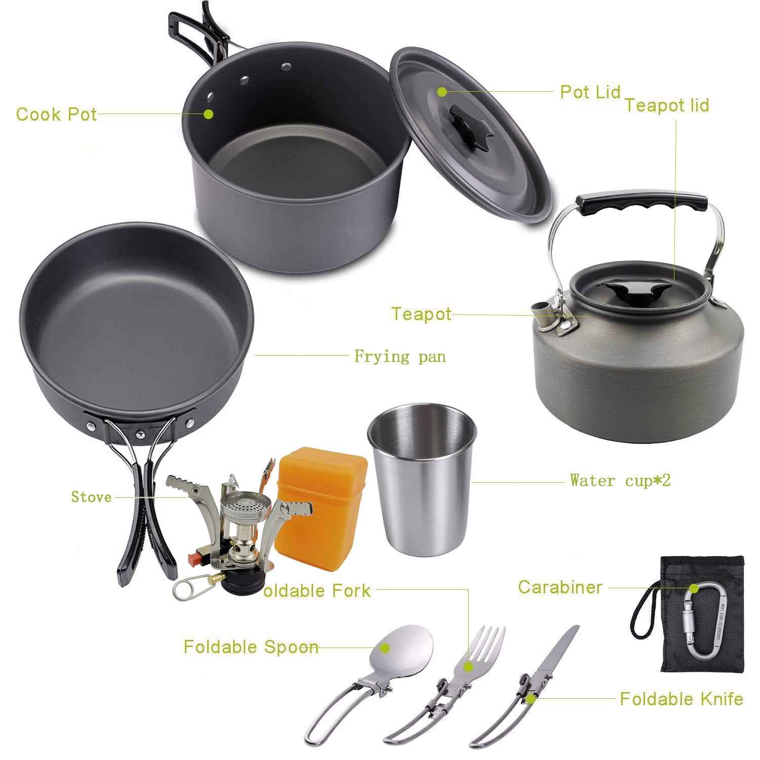 Portable Outdoor Camping Cooker Kettle – Lightweight Travel Pot