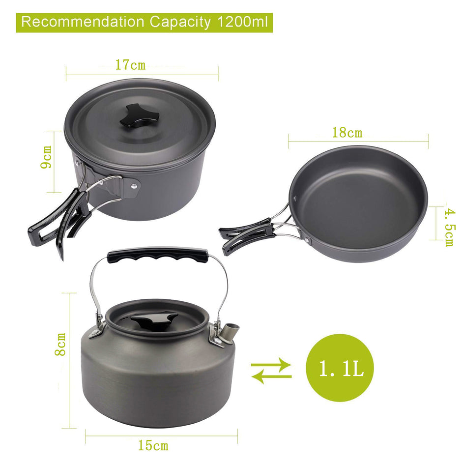 Portable Outdoor Camping Cooker Kettle – Lightweight Travel Pot