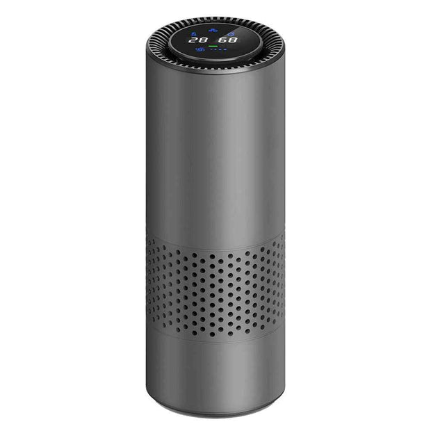 Smart HEPA Car Air Purifier – TVOC Detection, 3-Stage Filtration, Gesture Control | Cup Holder Fit
