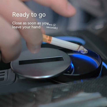 Smart Car Ashtray – Infrared Auto-Open Lid, Odour-Free Smoke Containment | Rechargeable Aluminium
