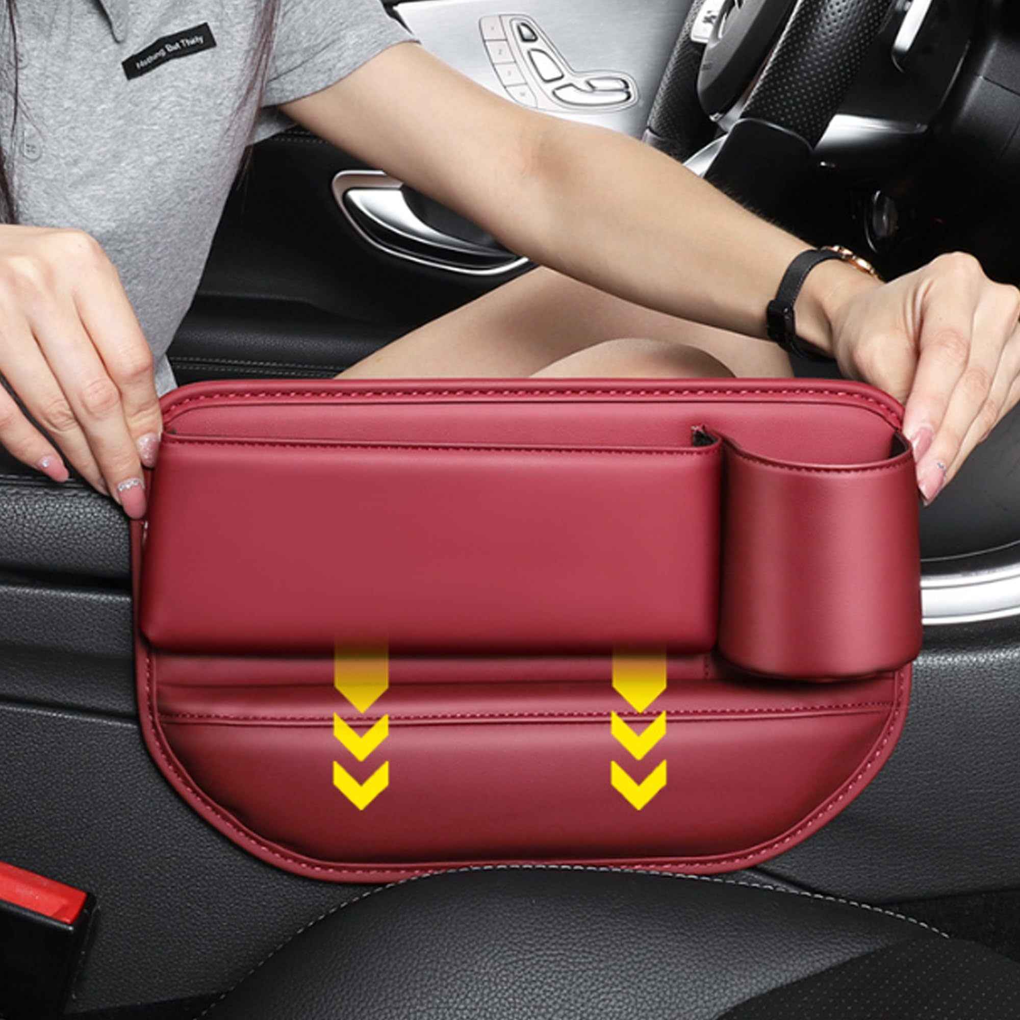 Car Seat Gap Filler & Organizer – Stops Keys, Phones & Sunglasses Falling | Driver & Passenger Side