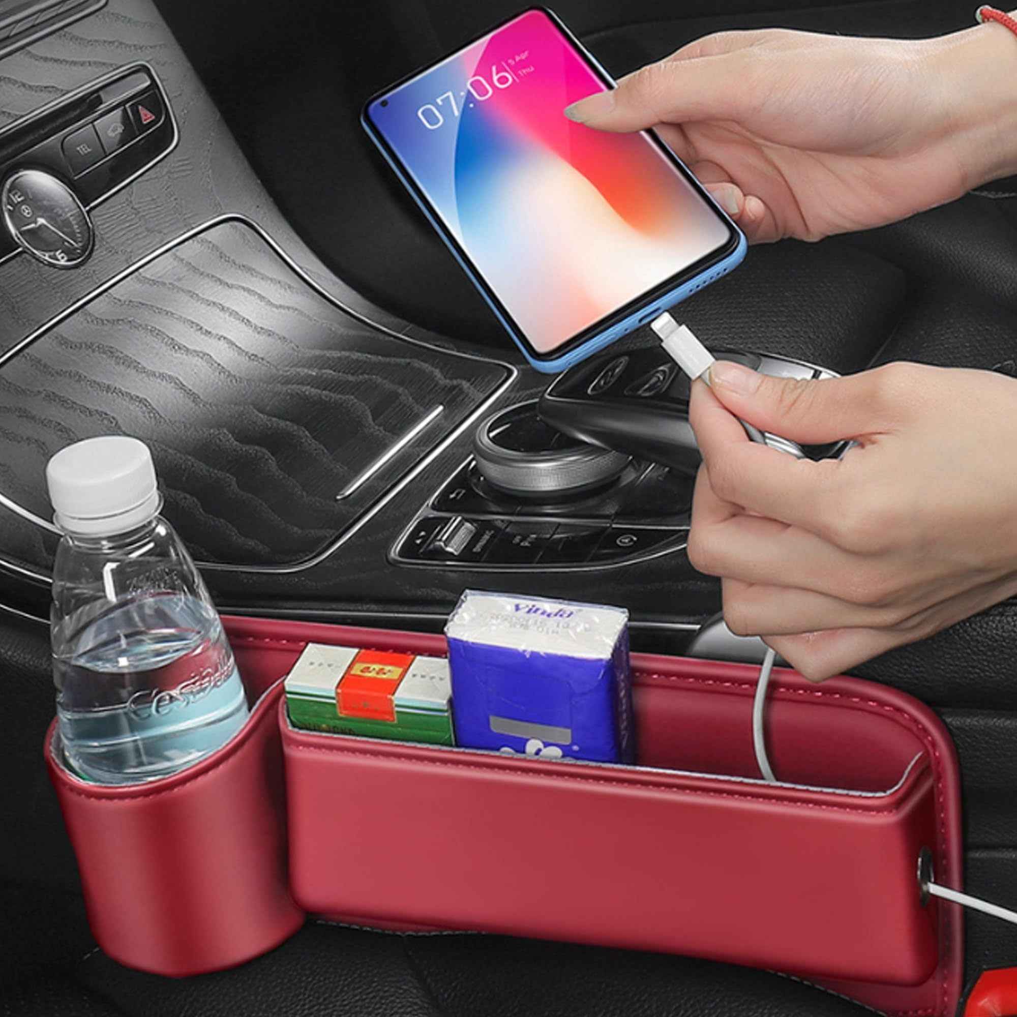 Car Seat Gap Filler & Organizer – Stops Keys, Phones & Sunglasses Falling | Driver & Passenger Side