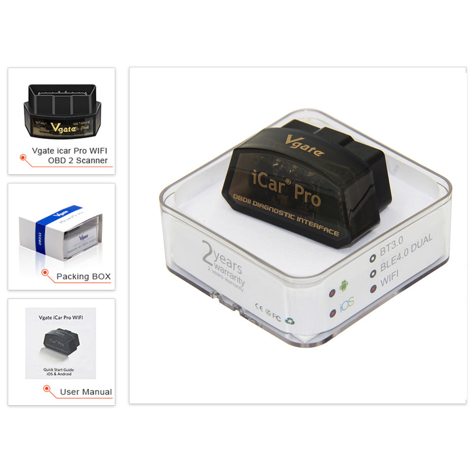 AutoBits™ Vgate iCar Pro V2.2 OBD2 Adapter | Bluetooth 4.0 & WiFi | Android & iOS Compatible