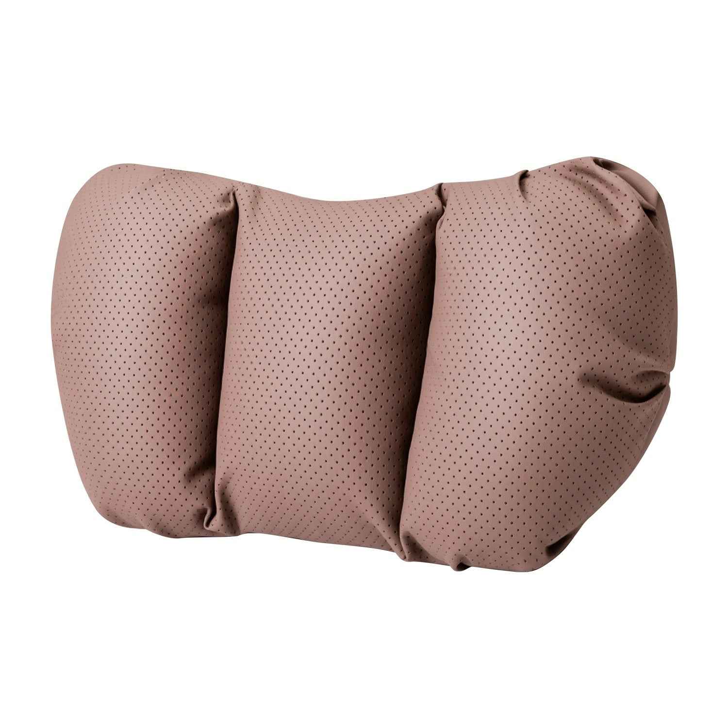 Car Lumbar Support & Headrest Pillow Set – Nappa Leather, Memory Foam | Obsidian Black
