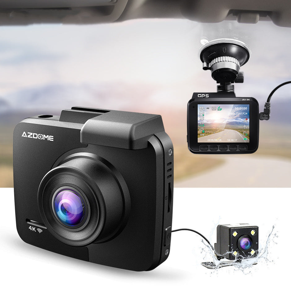 4K GS63H Dash Cam Dual Lens Car Camera with GPS, WiFi, Night Vision, Loop Recording