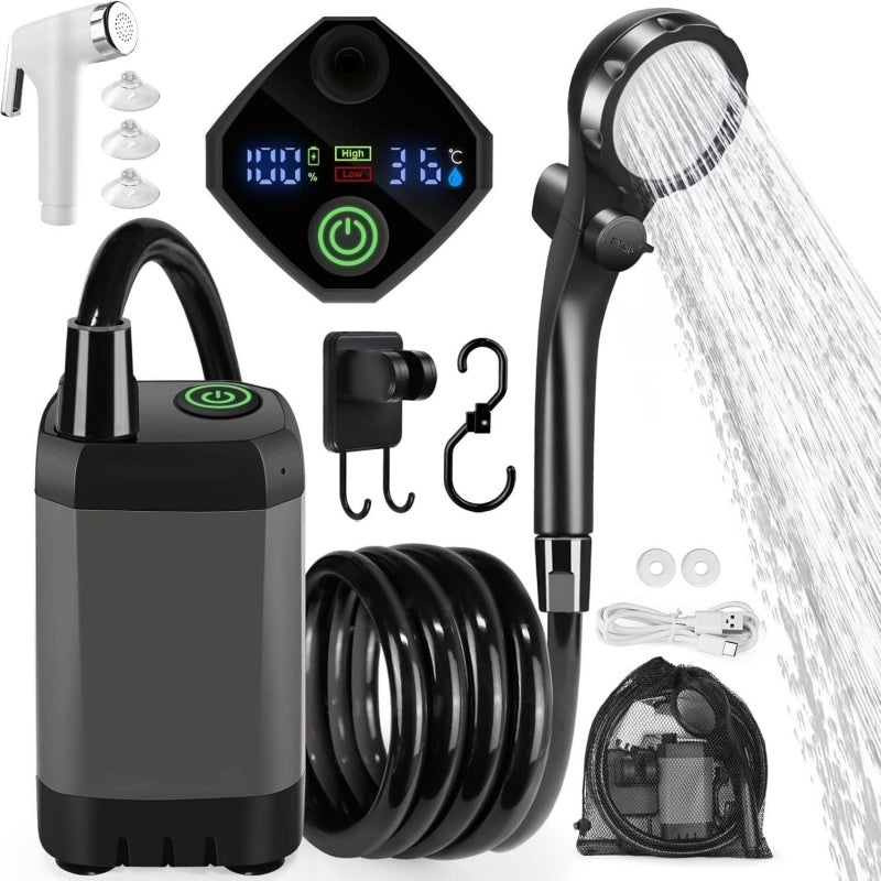 Outdoor Camping Electric Shower – Portable Car Wash & Travel Water Pump