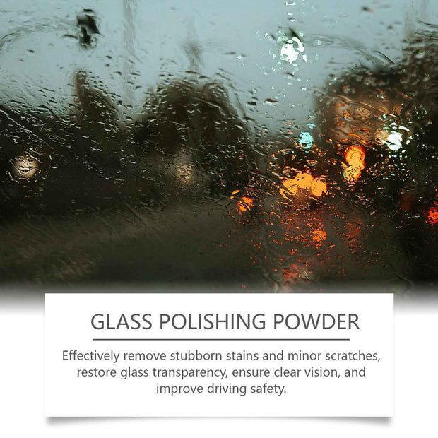 Automotive Glass Polishing Powder – Windshield Oil Film & Water Stain Remover