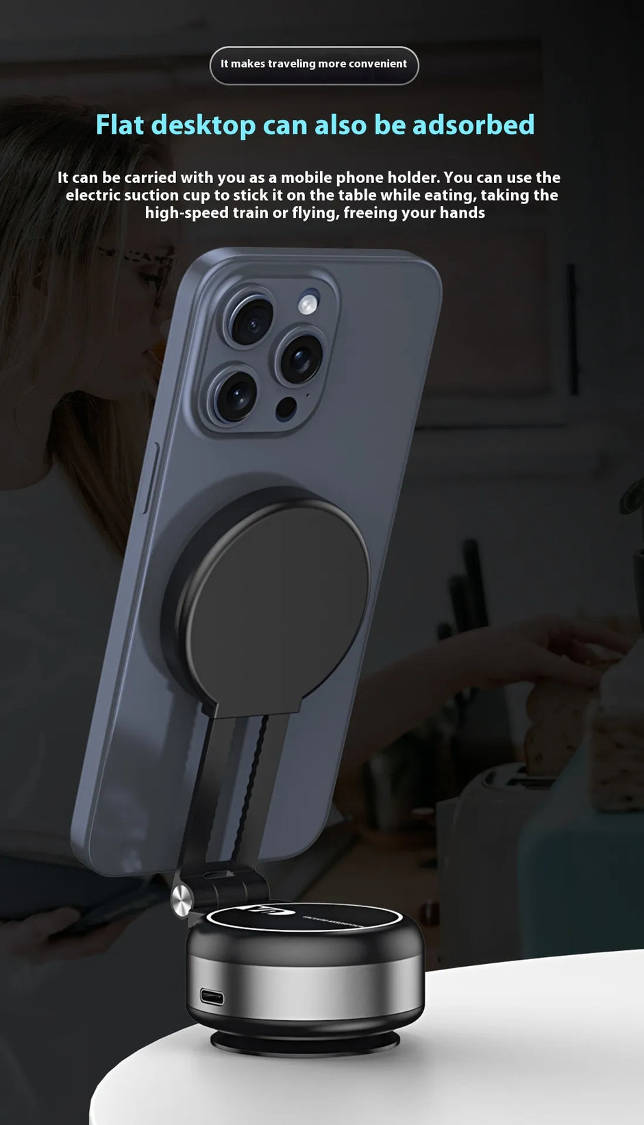 Magnetic Car Phone Holder – Strong Suction & 360° Rotation - AutoBits