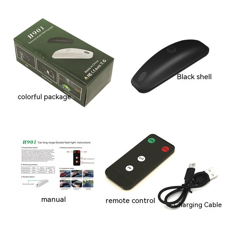 Car Remote-Controlled Strobe Light – Anti-Collision Pilot Light for Rain & Fog Safety - AutoBits