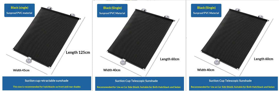 Car Sunshade – Retractable PVC Sun Visor | Black Halftone Dots | Universal Fit