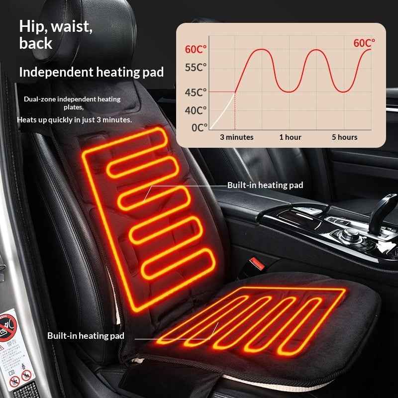 10-Motor Premium Heated Car Massage Cushion | Back Pain Relief for Cars & Trucks