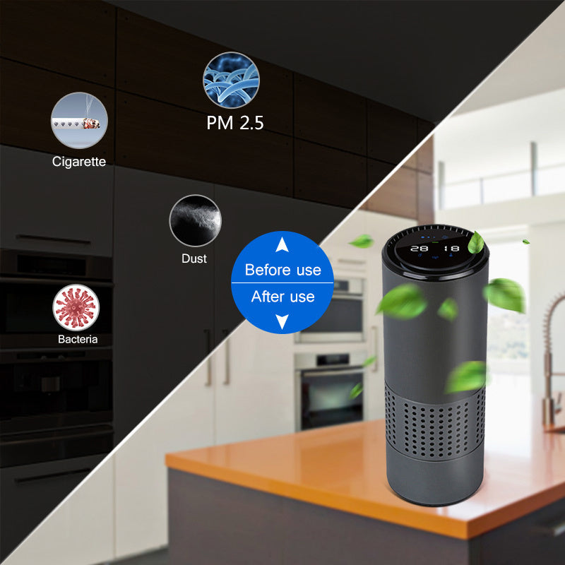 Smart HEPA Car Air Purifier with TVOC Detection – Breathe Clean, Drive Fresh - AutoBits