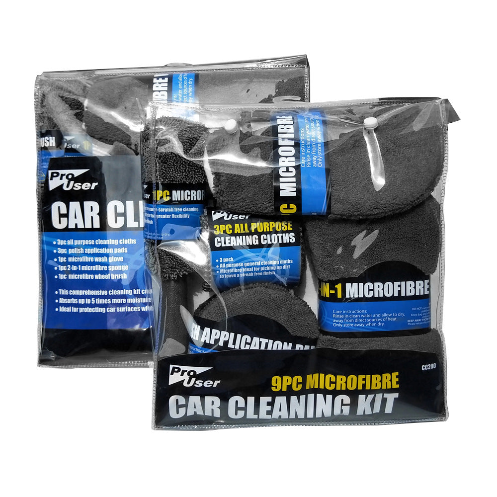 Premium 9-Piece Car Cleaning Kit – Ultimate Shine & Care