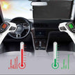 Car Sunshade – Retractable PVC Sun Visor | Black Halftone Dots | Universal Fit