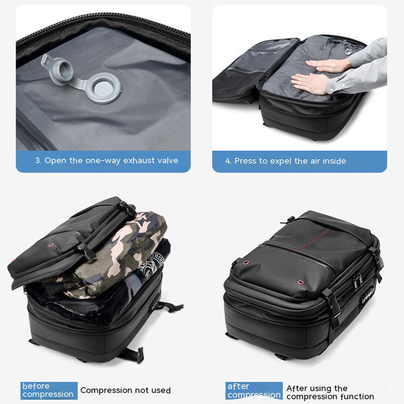 Men's Business Travel Backpack – Multifunctional, Large-Capacity Computer Bag with Vacuum Compression - AutoBits