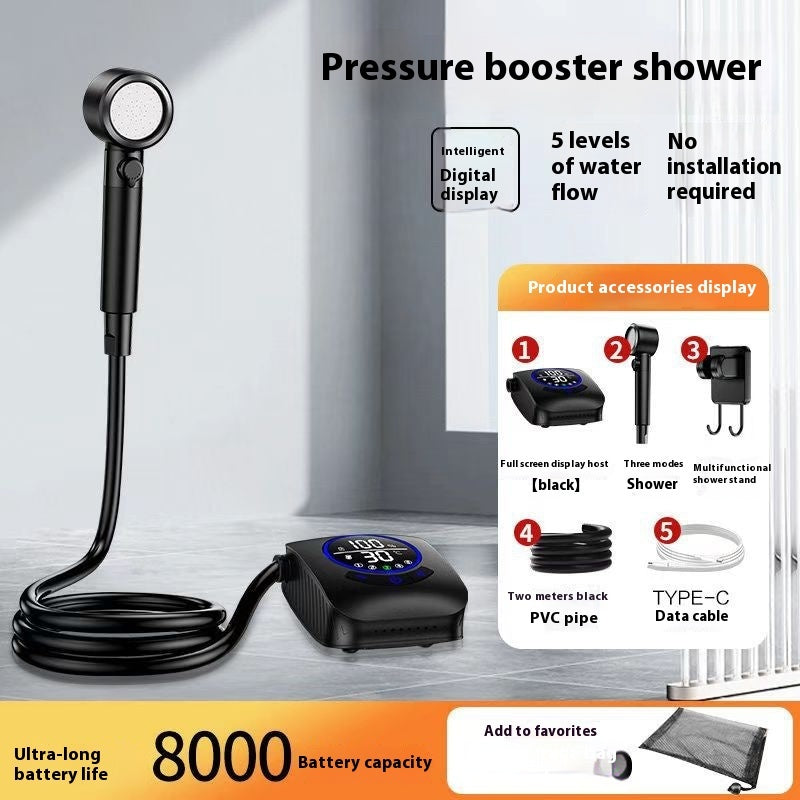 Outdoor Camping Electric Shower – Portable Car Wash & Travel Water Pump