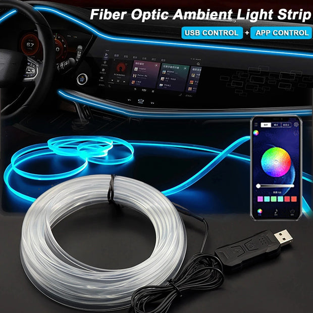 AutoBitStore™ Music Rhythm Car LED Strip – 64 Colors + APP & Voice Control!