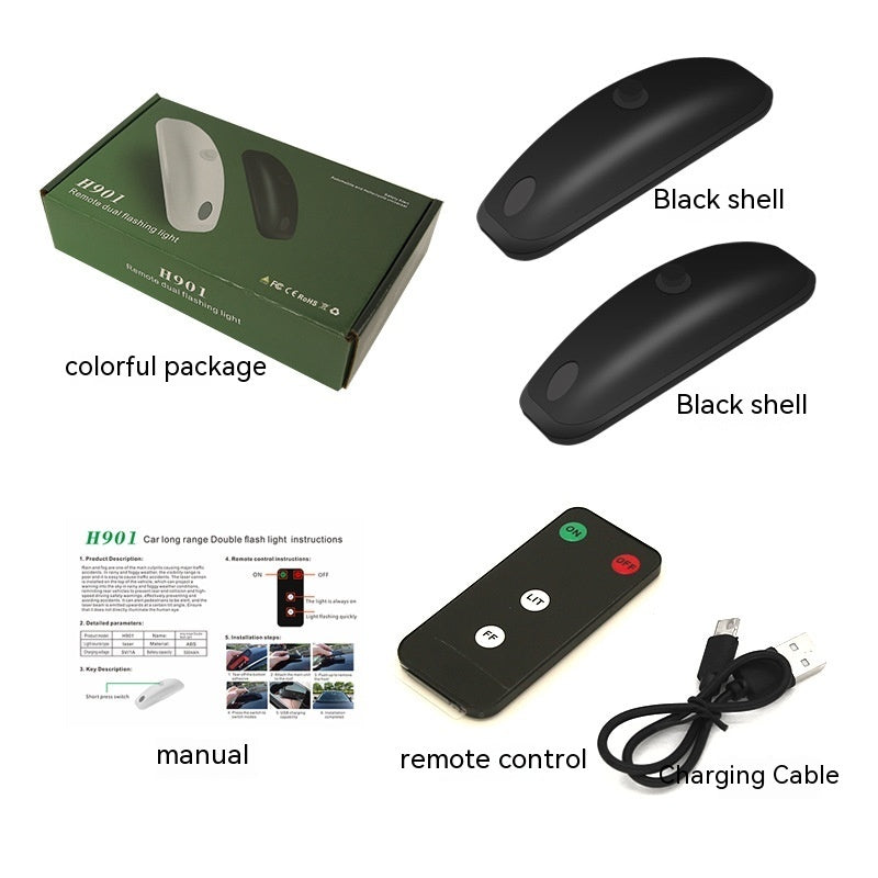 Car Remote-Controlled Strobe Light – Anti-Collision Pilot Light for Rain & Fog Safety - AutoBits