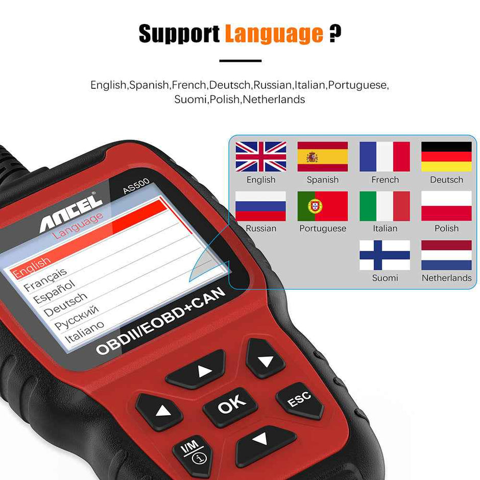 AutoBits™ OBD2 Car Diagnostic Scanner | Professional Engine Code Reader with 2.8