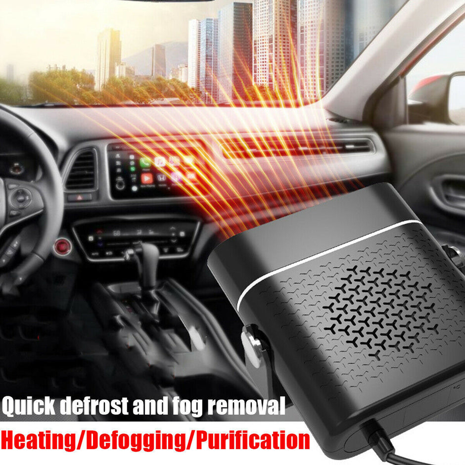 3-in-1 Car Heater & Defogger – Portable Plug-In Defroster & Fan with Cigarette Lighter Adapter - AutoBits