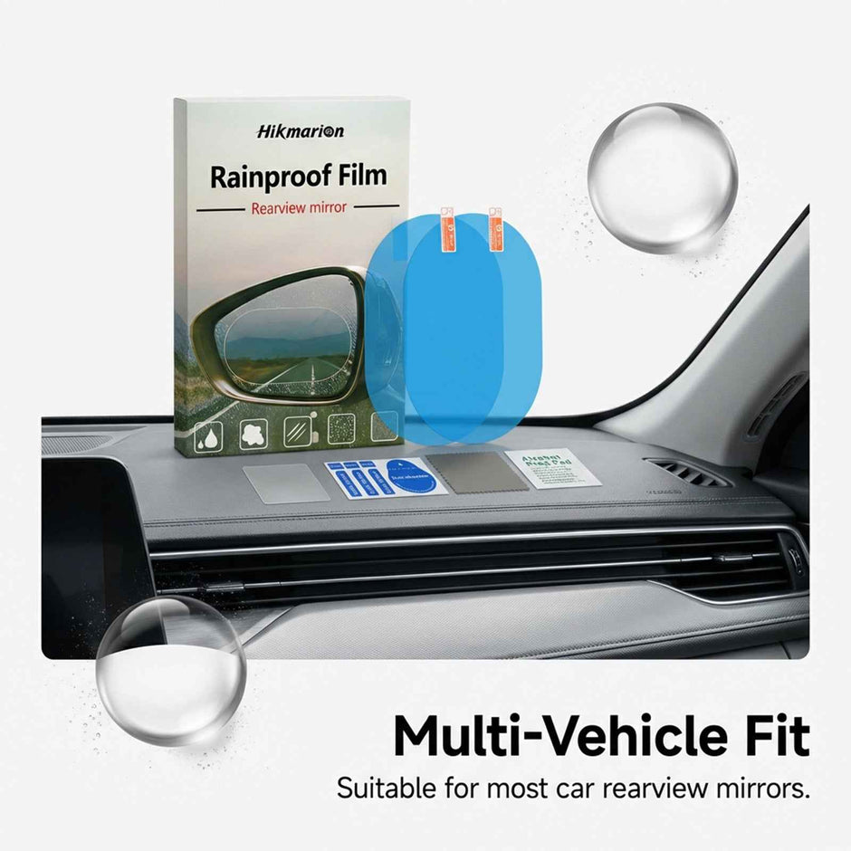 HD Anti-Fog Car Rearview Mirror Rainproof Film - Waterproof Protective Stickers (2 PCS) 🌧️🚫