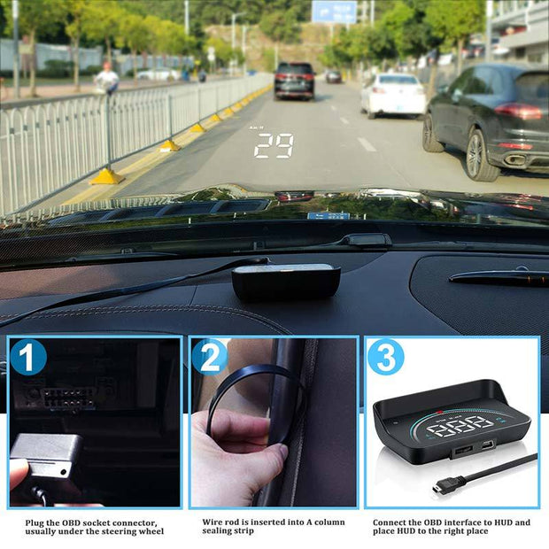 3.5" Smart OBD2 + GPS Head-Up Display – Drive Smarter, Stay Safer